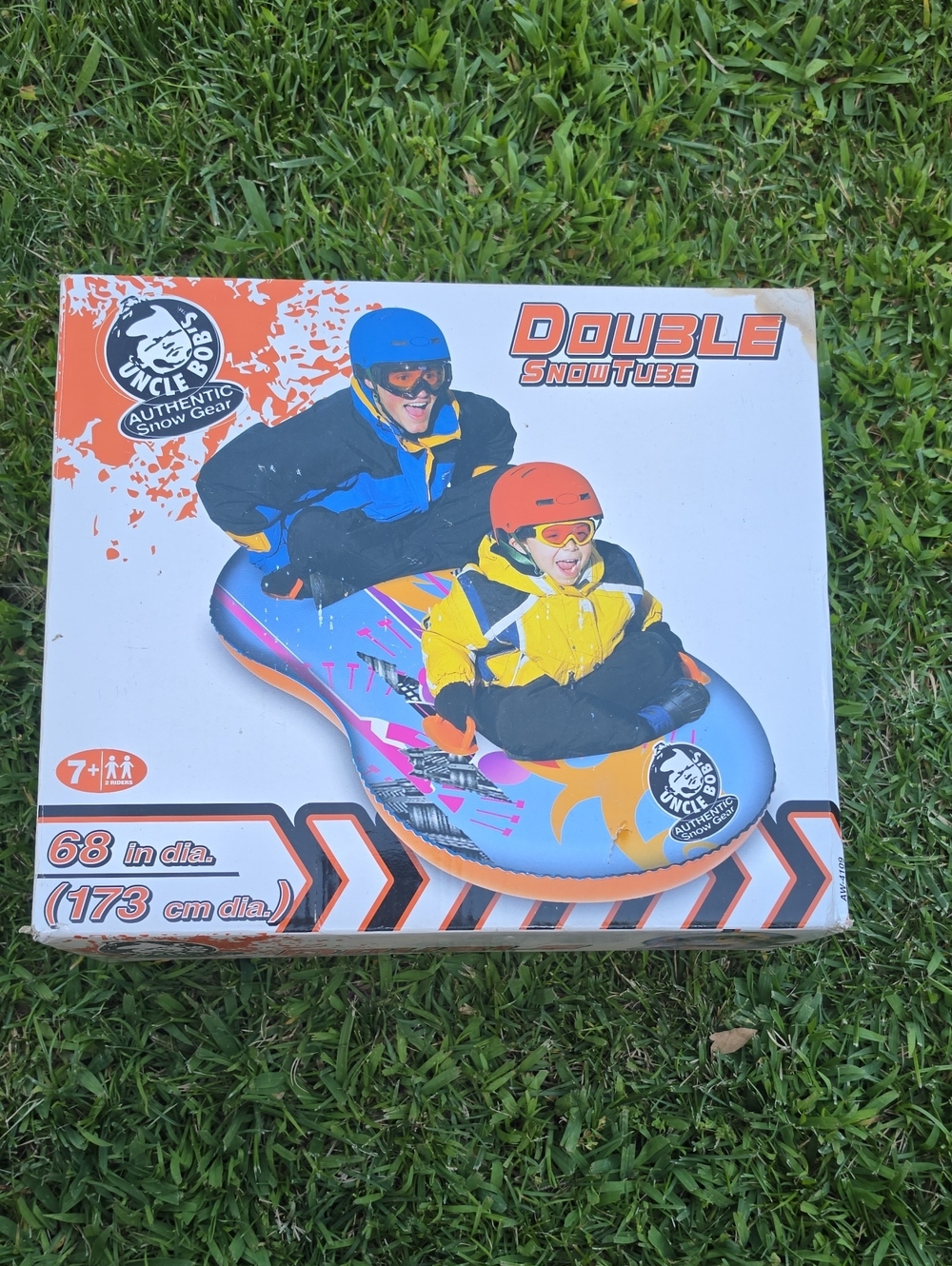 Double Snow Tube Inflatable Sled - Multicolor New In Box